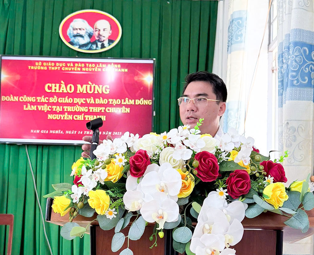 Sở Giáo dục và Đào tạo Lâm Đồng kiểm tra công tác chuẩn bị năm học mới tại Trường THPT Chuyên Nguyễn Chí Thanh