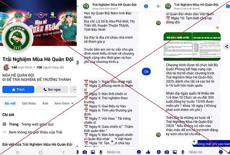 Cảnh giác lừa đảo khi đăng ký các ''trại hè quân đội'' trên mạng xã hội
