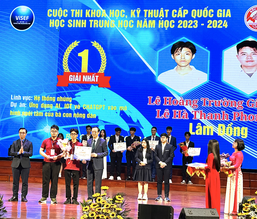 Lâm Đồng đạt 01 giải Nhất Cuộc thi Khoa học, kỹ thuật cấp quốc gia học sinh trung học năm học 2023-2024