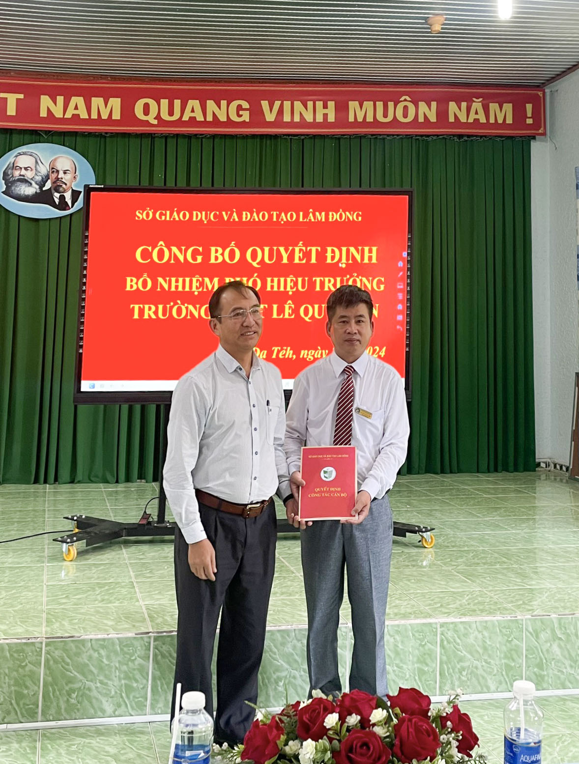 Thầy Nguyễn Quốc Hội được bổ nhiệm giữ chức vụ Phó Hiệu trưởng Trường THPT Lê Quý Đôn huyện Đạ Tẻh