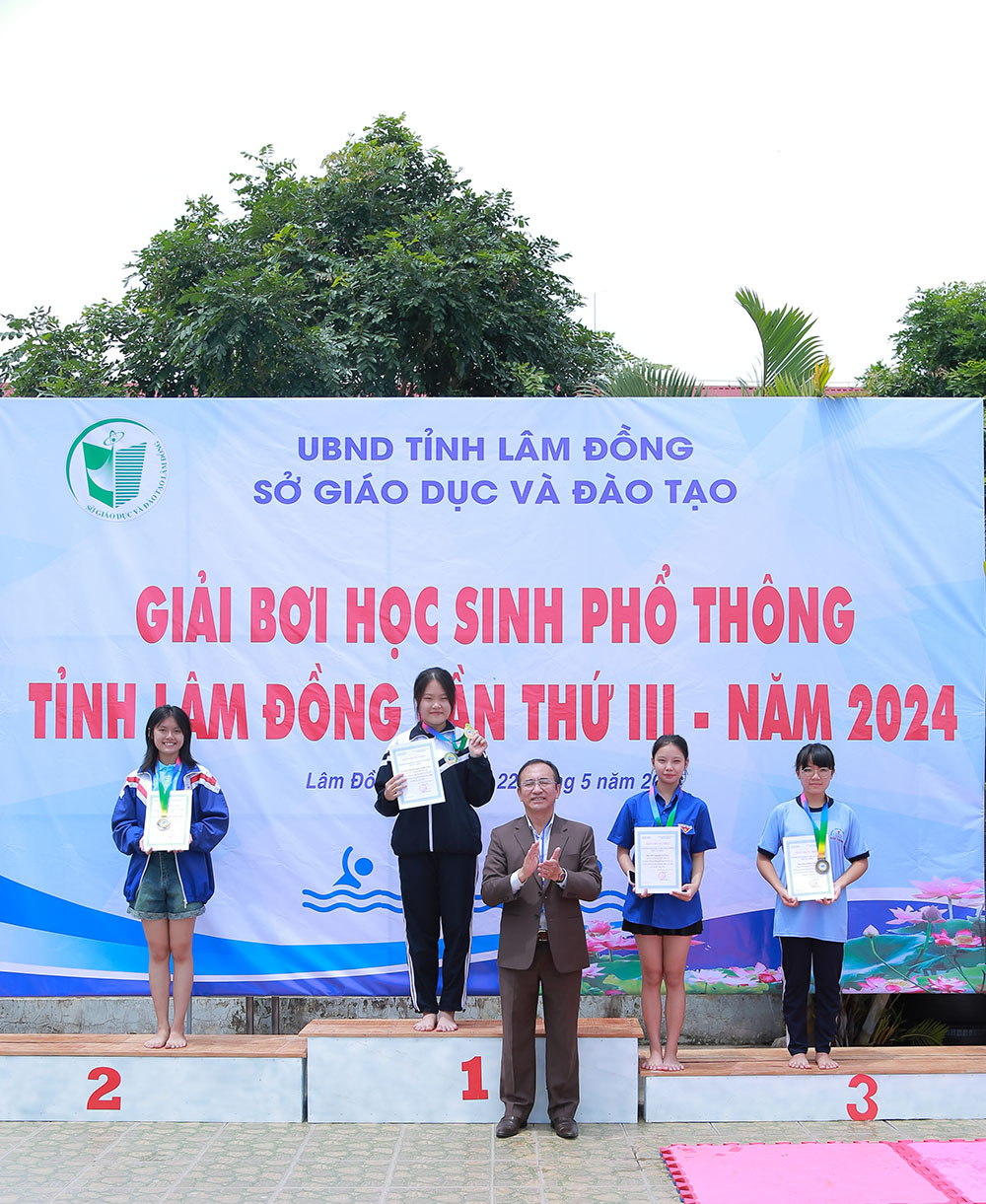 Cập nhật kết quả giải Bơi học sinh phổ thông tỉnh Lâm Đồng lần thứ III, năm 2024.