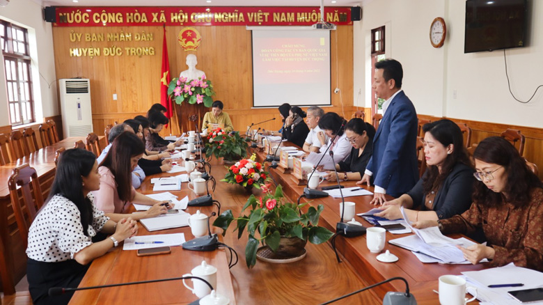 Ủy ban Quốc gia vì sự tiến bộ của phụ nữ Việt Nam kiểm tra công tác vì sự tiến bộ phụ nữ tại Đức Trọng