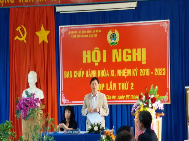 Công đoàn Giáo dục Lâm Đồng tổ chức Hội nghị Ban Chấp hành Khóa XI, nhiệm kỳ 2018 – 2023, kỳ họp lần thứ 2