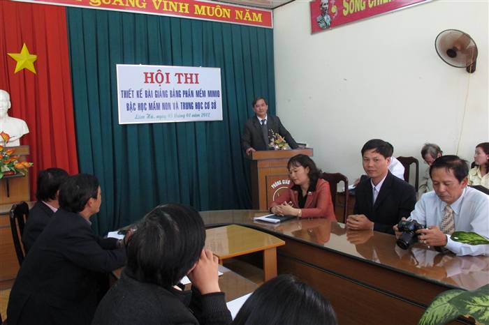 Hội thi “Thiết kế bài giảng bằng phần mềm Mimio bậc học Mầm non và THCS” huyện Lâm Hà