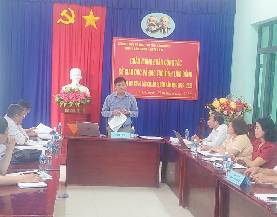 Sở Giáo dục và Đào tạo kiểm tra công tác chuẩn bị năm học mới tại các trung tâm GDNN-GDTX