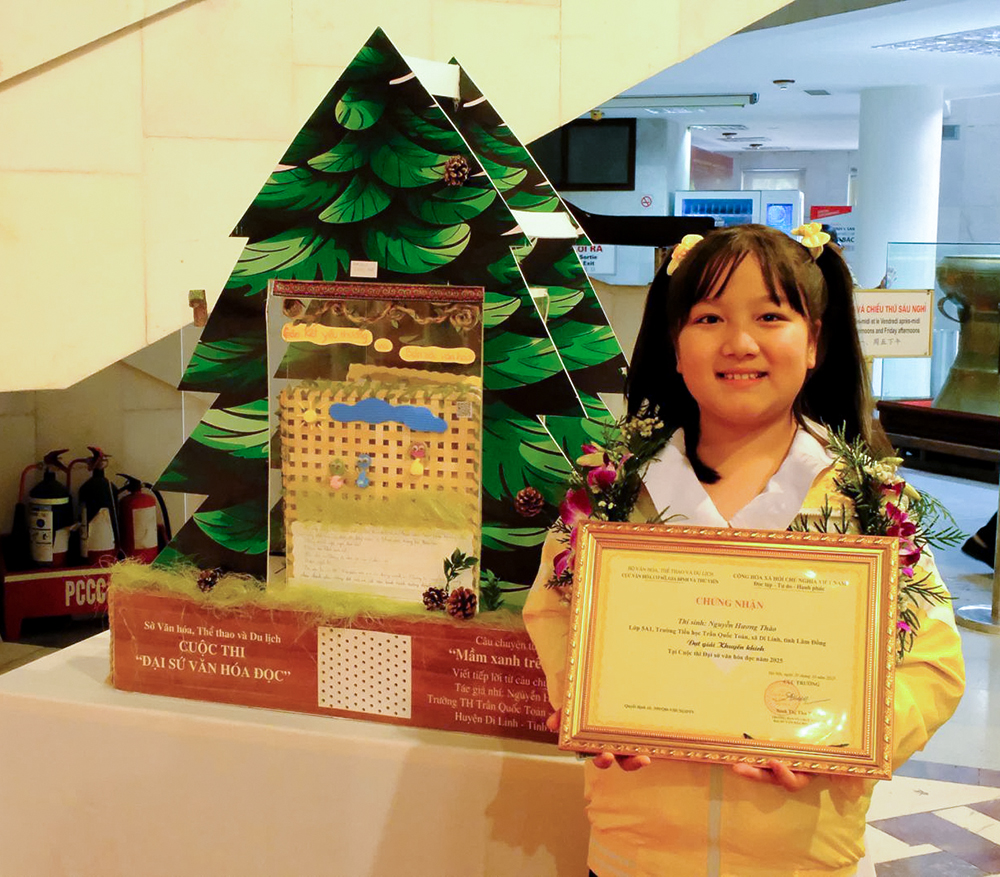 Nguyễn Hương Thảo, Trường Tiểu học Trần Quốc Toản, xã Di Linh tỉnh Lâm Đồng đạt giải Khuyến khích quốc gia Cuộc thi “Đại sứ văn hóa đọc năm 2025”