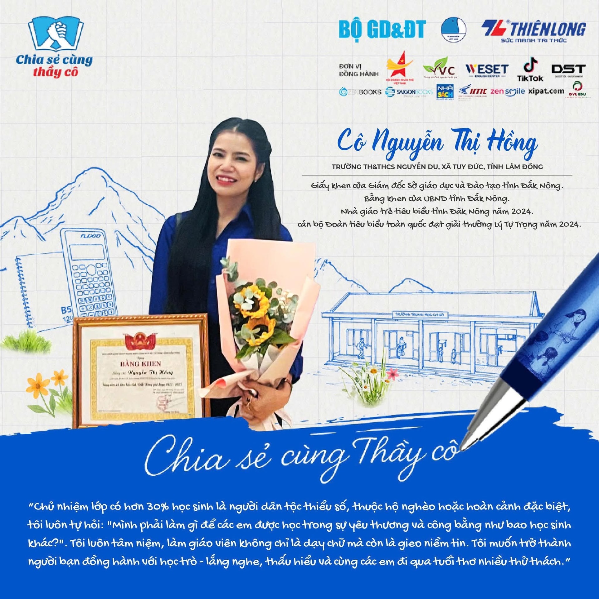 Giáo viên Lâm Đồng được vinh danh tại Chương trình Chia sẻ cùng thầy cô