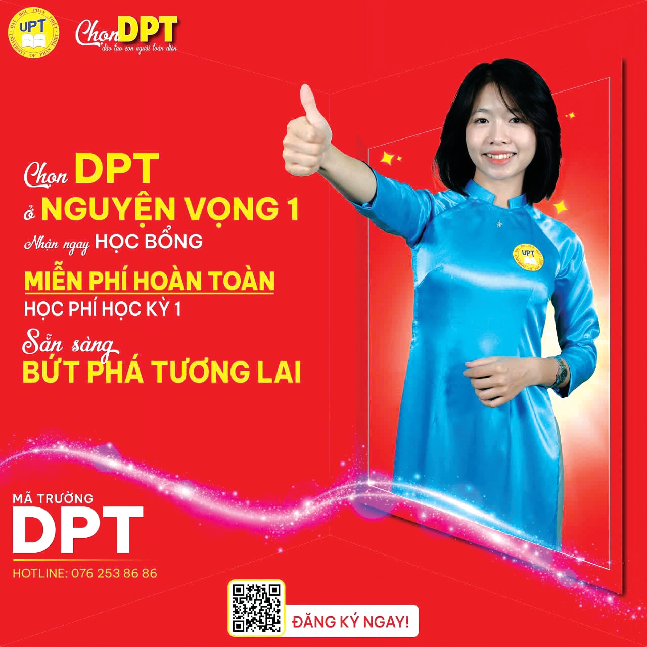 Ưu tiên nguyện vọng 1 - mã trường DPT